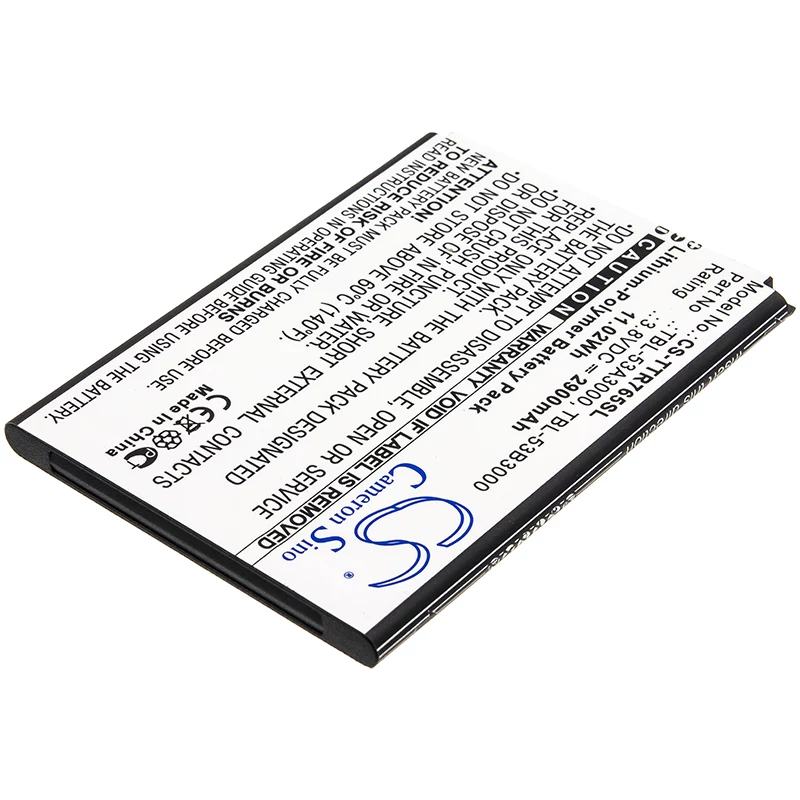 Bateria de substituição Cameron Sino CS-TTR765SL para TP-Link M7650 (2900 mAh, Li-Po, Preto)