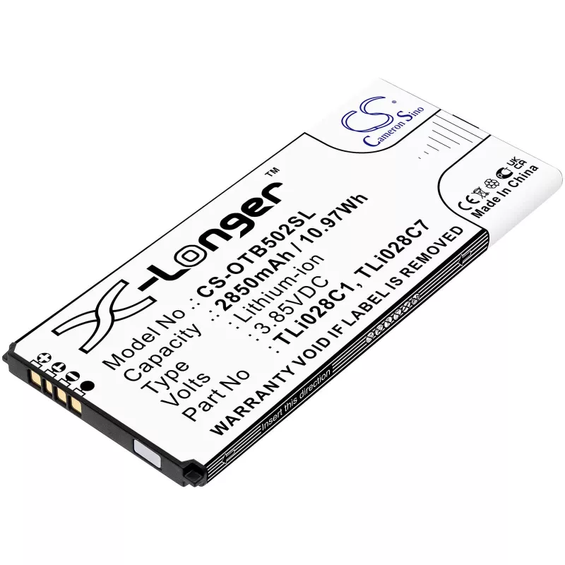 Bateria de substituição Cameron Sino TLi028C1 TLi028C7 para Alcatel 1B 2020 OT-5002 OT-5002A AT&T CS-OTB502SL