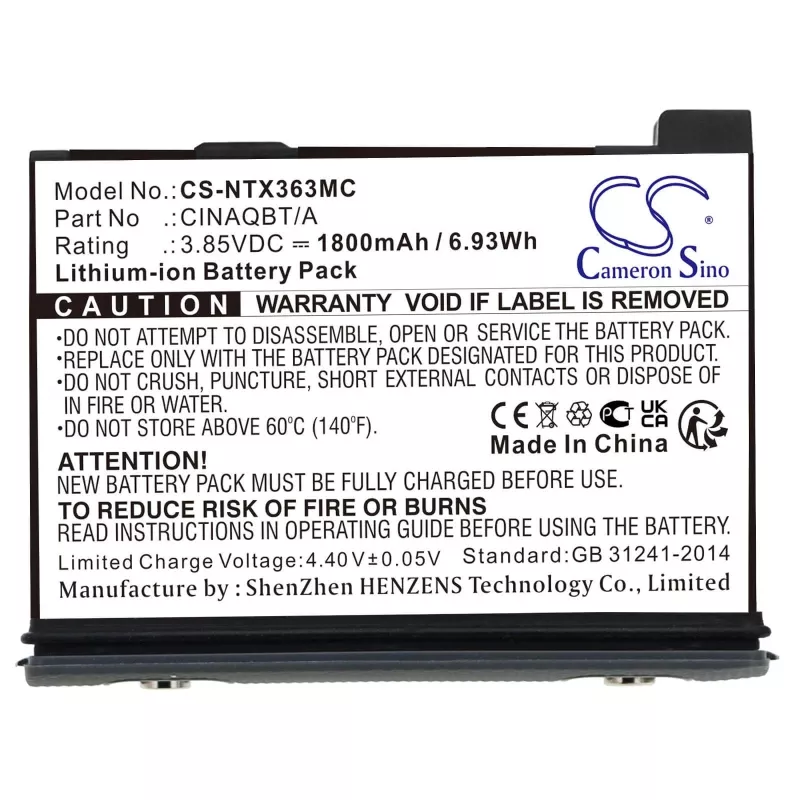 Bateria CAMERON SINO Tipo CINAQBT/A para Insta360 X3 / One X3 - CS-NTX363MC