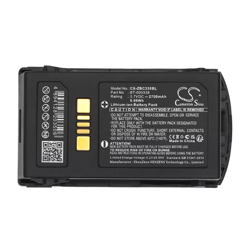 Bateria CAMERON SINO BT-000337 BT-000338 para Zebra MC33 MC330K M MC3300 / CS-ZBC330BL
