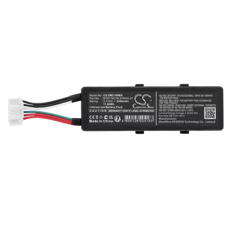 Bateria Cameron Sino Tipo BTRY-MC18-27MAG-01 para Zebra MC18 MC18N0 / CS-ZMC180BX