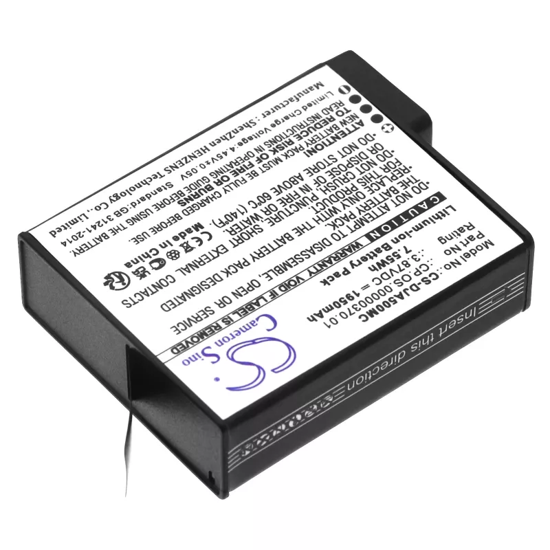 Bateria Cameron Sino Tipo BCX204-1950-3.87 para DJI Osmo Action 5 Pro / CS-DJA500MC