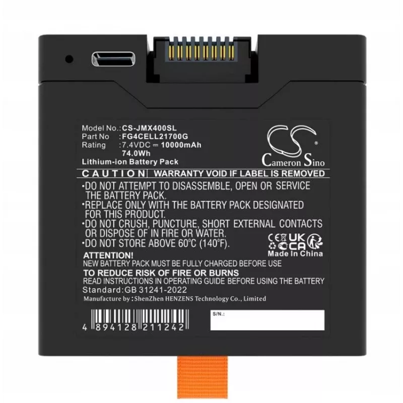 CAMERON SINO Bateria de substituição 14,4V 6000mAh para JBL Partybox Club 120, Stage 320, Xtreme 4 (CS-JMX400SL)