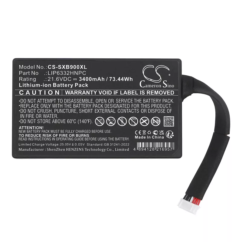 CAMERON SINO Bateria Tipo 1-853-679-11 Lip6332hnpc para Sony altifalante GTK-XB90 / CS-SXB900XL