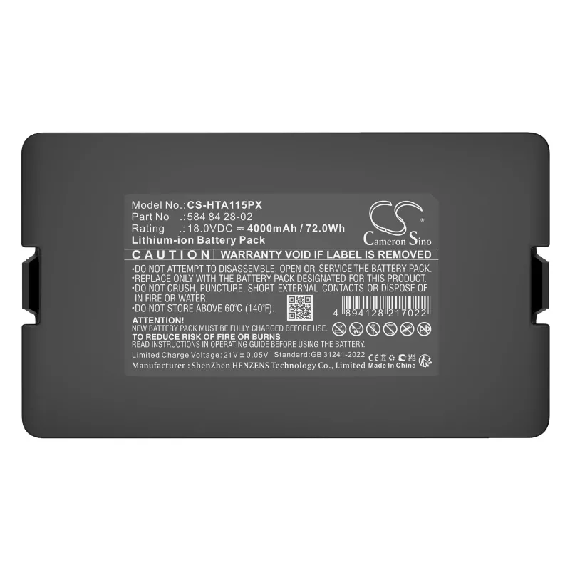 CAMERON SINO Bateria Tipo 584 84 28-02 584 85 28-03 para Husqvarna Gardena Flymo / Cs-hta115px