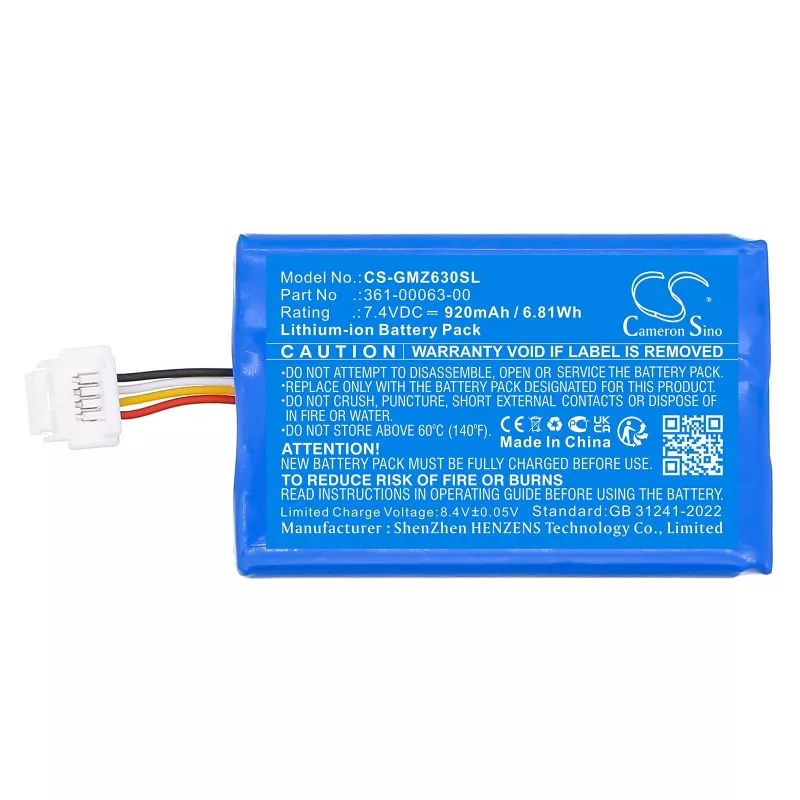 CAMERON SINO Bateria de substituição para Garmin Zumo / BMW Motorrad Navigator V VI 6 Endurance CS-GMZ630SL