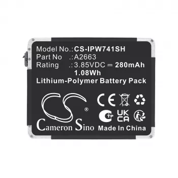 CAMERON SINO bateria de substituição tipo A2663 para Apple Watch Series 7 41mm A2473/A2475/A2476 (Cs-ipw741sh)