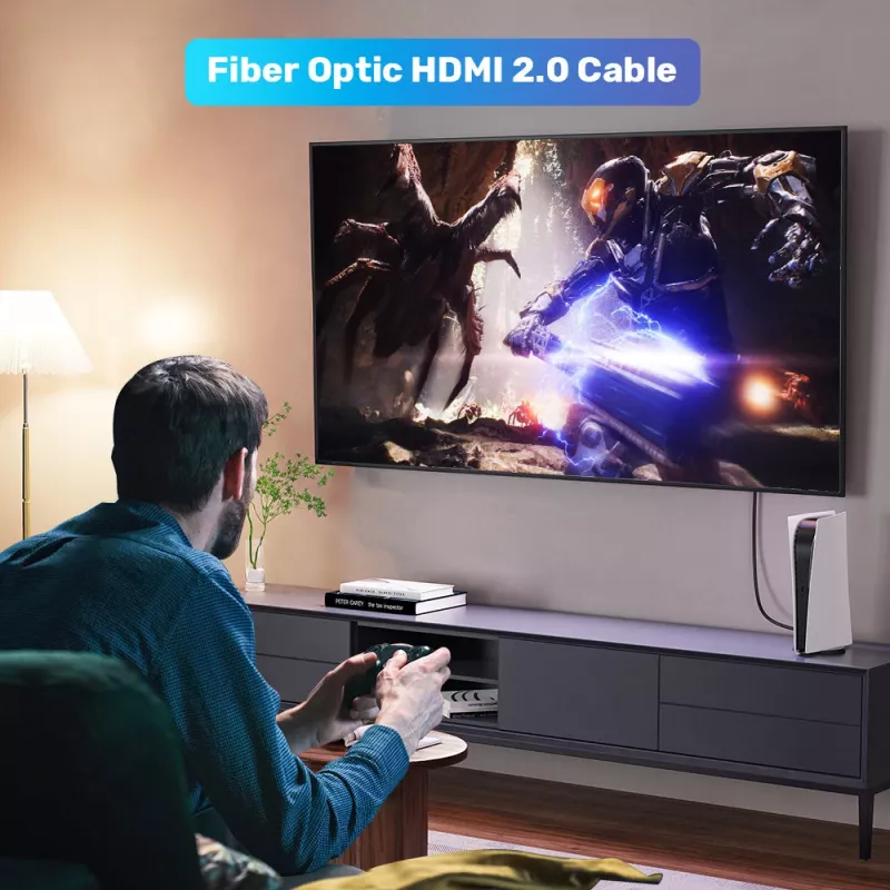 Cabo ótico ativo UNITEK C11072BK-30M HDMI 2.0 4K 60Hz 30m preto