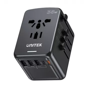 Carregador de viagem UNITEK Riad EU/US/UK/AUS PD 35W