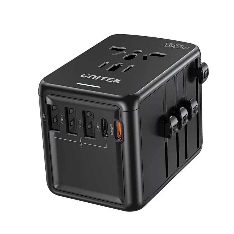 Carregador de viagem UNITEK Riad EU/US/UK/AUS PD 35W