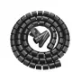Organizador de cabos em espiral UNITEK, 5m, 22mm de diâmetro, preto