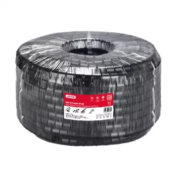 Organizador de cabos em espiral UNITEK, 5m, 22mm de diâmetro, preto
