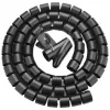 Organizador de cabos em espiral UNITEK, 10 metros, 22 mm de diâmetro, preto