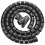 Organizador de cabos em espiral UNITEK, 10 metros, 22 mm de diâmetro, preto