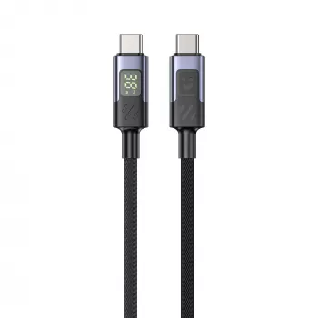 Cabo UNITEK USB-C PD 60W 480Mbps com display 2m trançado preto