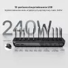 Estação de carregamento UNITEK 10 portas USB-C e USB-A 240W