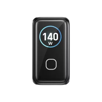 Carregador GaN UNITEK com ecrã 140W 3xUSB-C 1xUSB-A PD3.0 QC4.0 preto