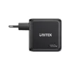 Carregador GaN UNITEK com ecrã 140W 3xUSB-C 1xUSB-A PD3.0 QC4.0 preto