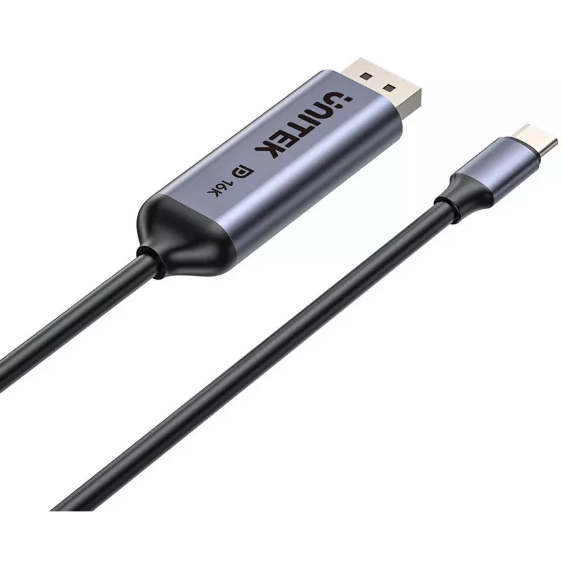 Cabo UNITEK USB-C para DisplayPort bidirecional 16K 80Gbps HDR 1,8m