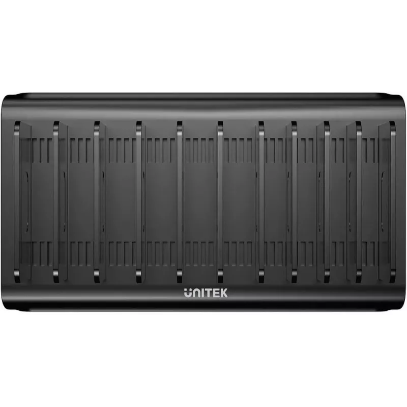 Estação de carregamento inteligente UNITEK 10 portas USB-A/USB-C 120W PD 3.0 preta