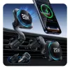 Suporte de carro para saída de ar com carregamento sem fios ESR Omnilock CryoBoost Magnetic MagSafe 25W Qi2.2 preto