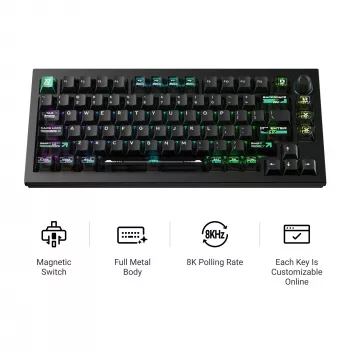 Keychron L5W-W1 Lemokey Magnetic Cyber 75% teclado gaming Hall Effect