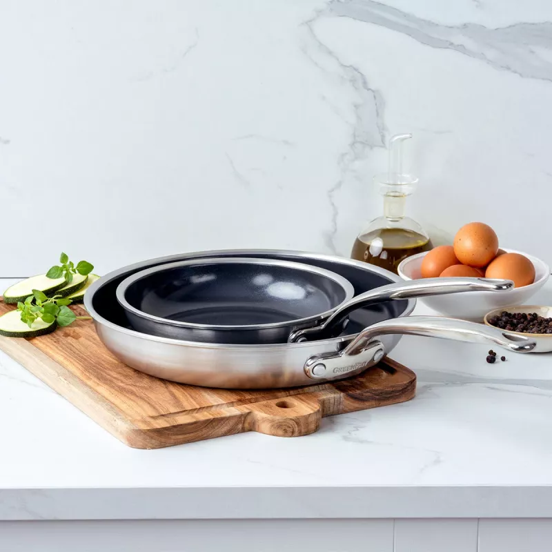 Conjunto de frigideiras GreenPan Premiere 2 peças, 20+28 cm aço inoxidável