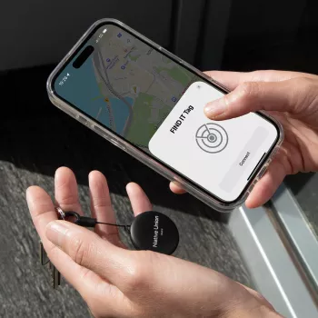 Native Union Findit Tag - localizador compatível com Apple Find My e acessório AirTag (preto)