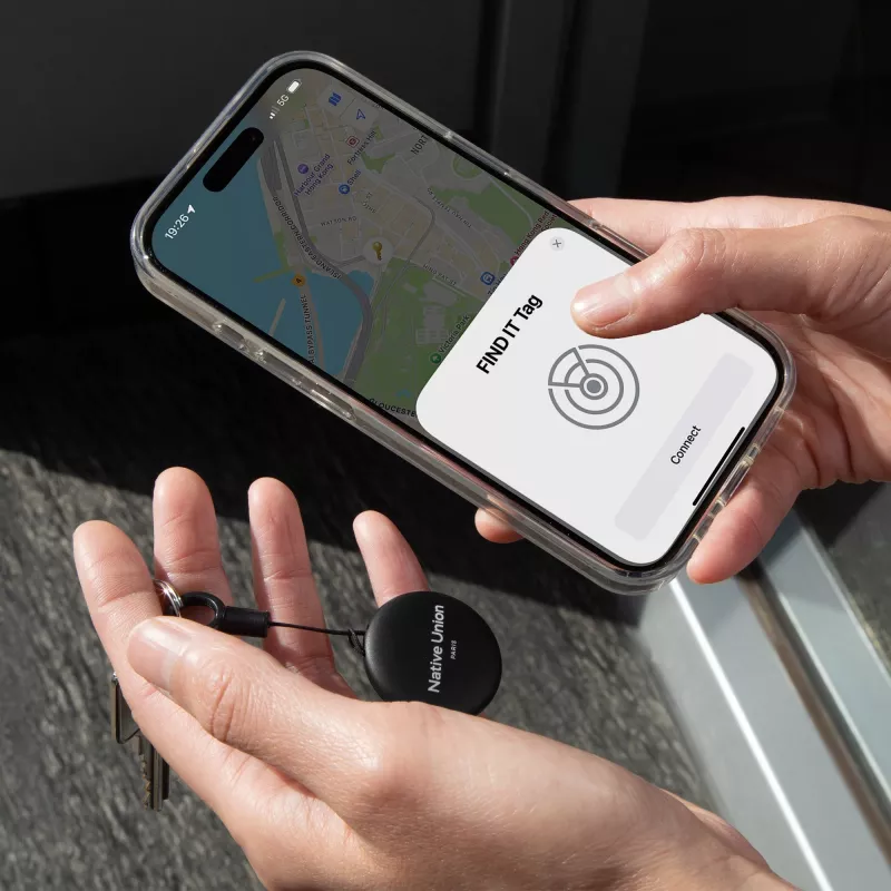 Native Union Findit Tag - localizador compatível com Apple Find My e acessório AirTag (preto)
