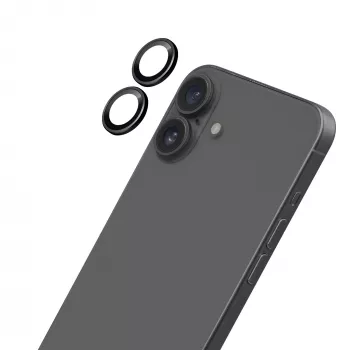 Protetor de lente de câmara LAUT Ring para Apple iPhone 16 / 16 Plus - Preto