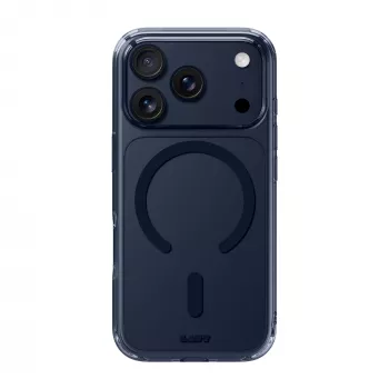 Capa LAUT Crystal Fluro para iPhone 17 Pro, Clear Midnight, compatível com MagSafe