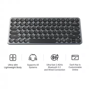 Teclado mecânico Keychron B3P-K8 75% Scissor Ivory White