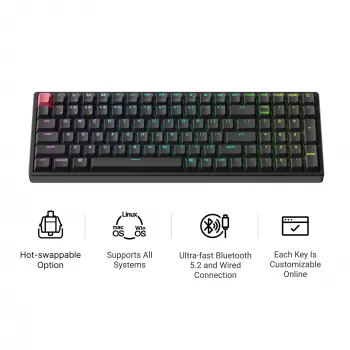 Keychron K4X-J1 96% Red Switch RGB Hot-Swap Teclado mecânico