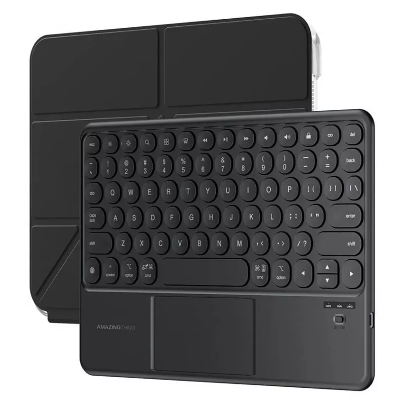 AMAZINGTHING Minimal Case Keylite Combo Capa com teclado para iPad Air 13 M3/M4 (2025/2026) - Preto