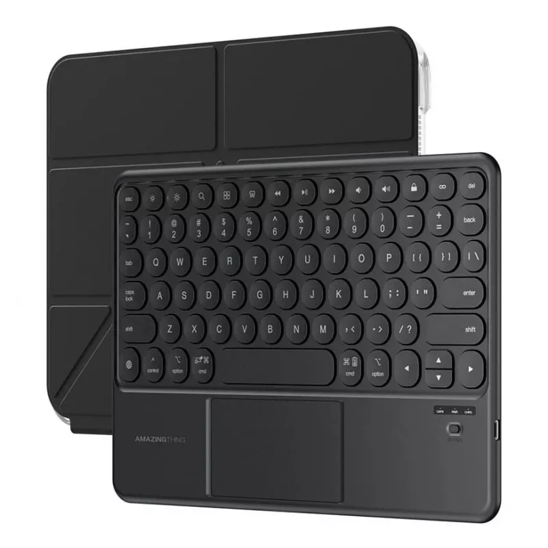 AMAZINGTHING Minimal Case KeyLite Combo Capa com teclado para iPad Air 11 M2/M3/M4 (2024/2025/2026) - Preto
