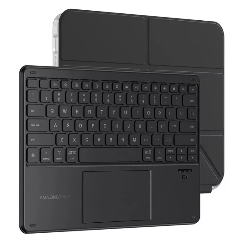 AMAZINGTHING Minimal Case Keylite Combo Capa com teclado para iPad 11 2025 - Preto