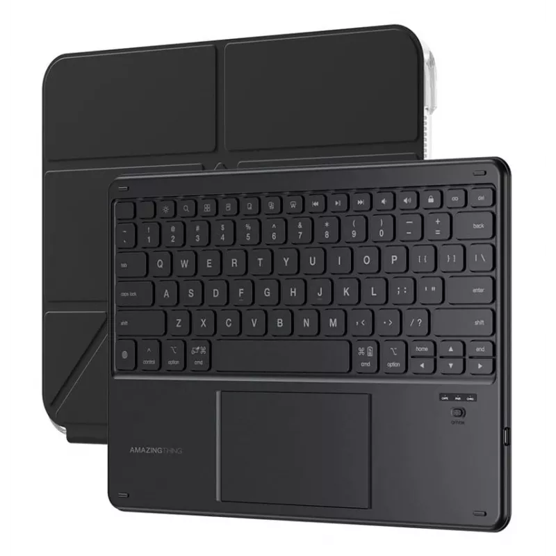 AMAZINGTHING Minimal Case Keylite Combo Capa com teclado para iPad 11 2025 - Preto