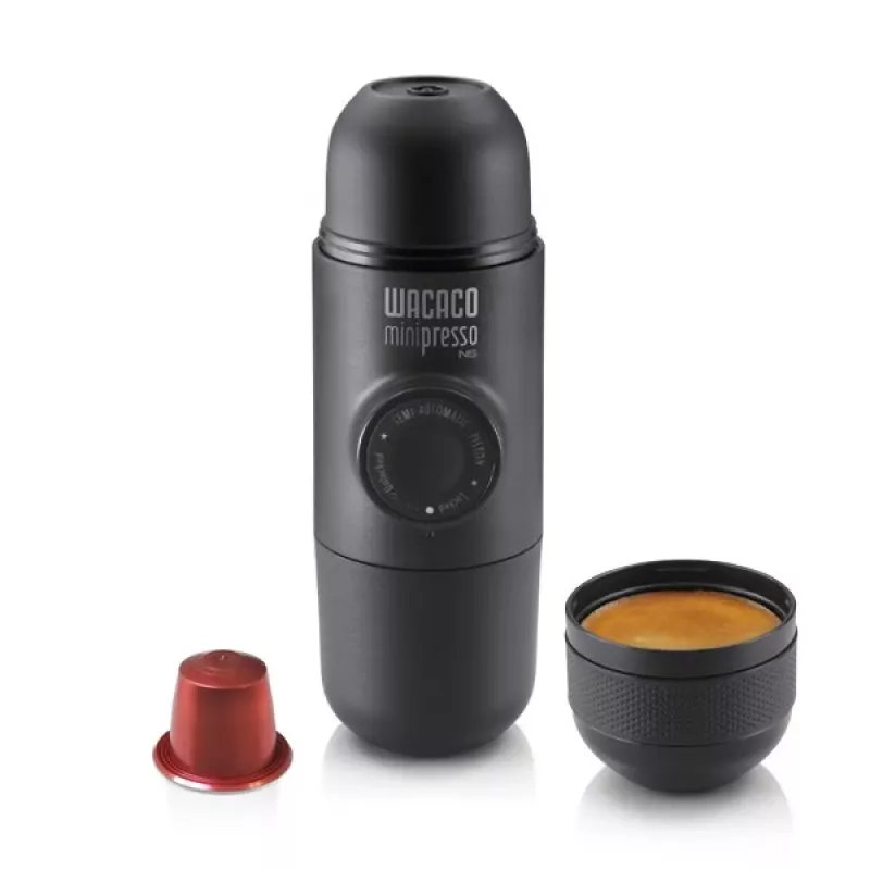 Máquina de café espresso portátil WACACO Minipresso NS para cápsulas Nespresso, preto