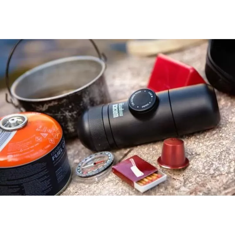 Máquina de café espresso portátil WACACO Minipresso NS para cápsulas Nespresso, preto