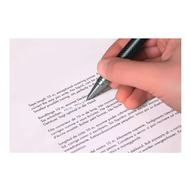 Fita corretora Tombow 10 m x 4,2 mm fita branca caixa azul transparente