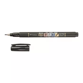 Caneta pincel Tombow Fudenosuke ponta macia preto