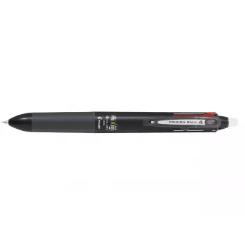 PILOT PEN FriXion Ball 4 Caneta de Gel Apagável 4-em-1 Corpo Preto 0,5 mm Extra Fina