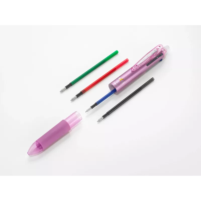 PILOT PEN FriXion Ball 4 Caneta de Gel Apagável 4-em-1 Corpo Preto 0,5 mm Extra Fina