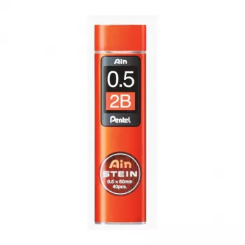 Pentel C275-2BO Pack de Recarga de Minas Super Hi-Polymer 0,5 mm 2B Laranja 40 Minas Caixa