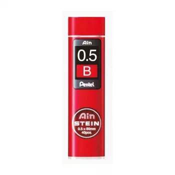 Pentel C275-BO Pack de Recarga de Minas Super Hi-Polymer - Vermelho - 0,5 mm - 40 Minas - Caixa