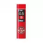 Pentel C275-BO Pack de Recarga de Minas Super Hi-Polymer - Vermelho - 0,5 mm - 40 Minas - Caixa