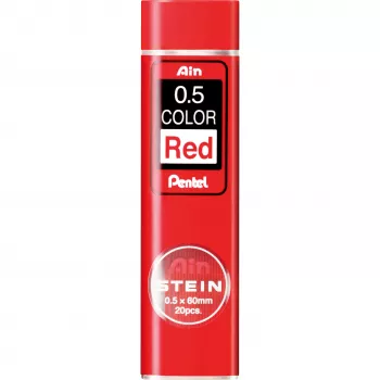 Pentel AIN STEIN Minas Vermelhas para Lapiseira 0,5 mm Cor Brilhante