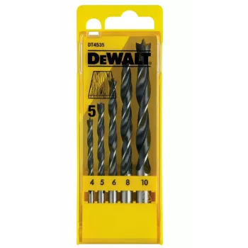 Conjunto de brocas de ponta de brad DEWALT DT4535 5 peças 4-10mm