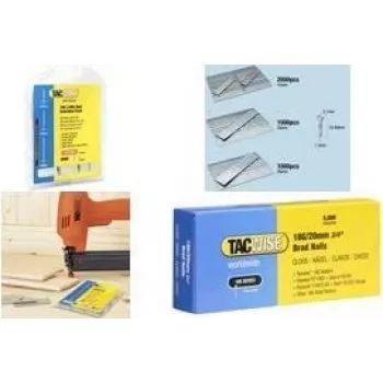 Pregos de brad TACWISE calibre 18 30 mm galvanizados, 5000 unidades, compatíveis com pregadores pneumáticos de brad - 1 embalagem (0397)