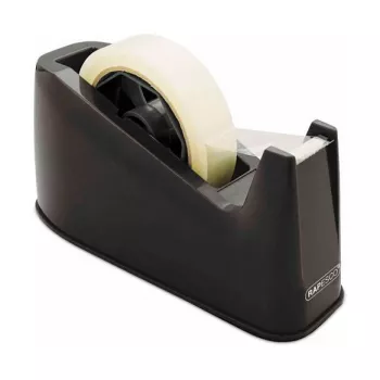 Dispensador de fita adesiva de mesa Rapesco Germ-Savvy preto